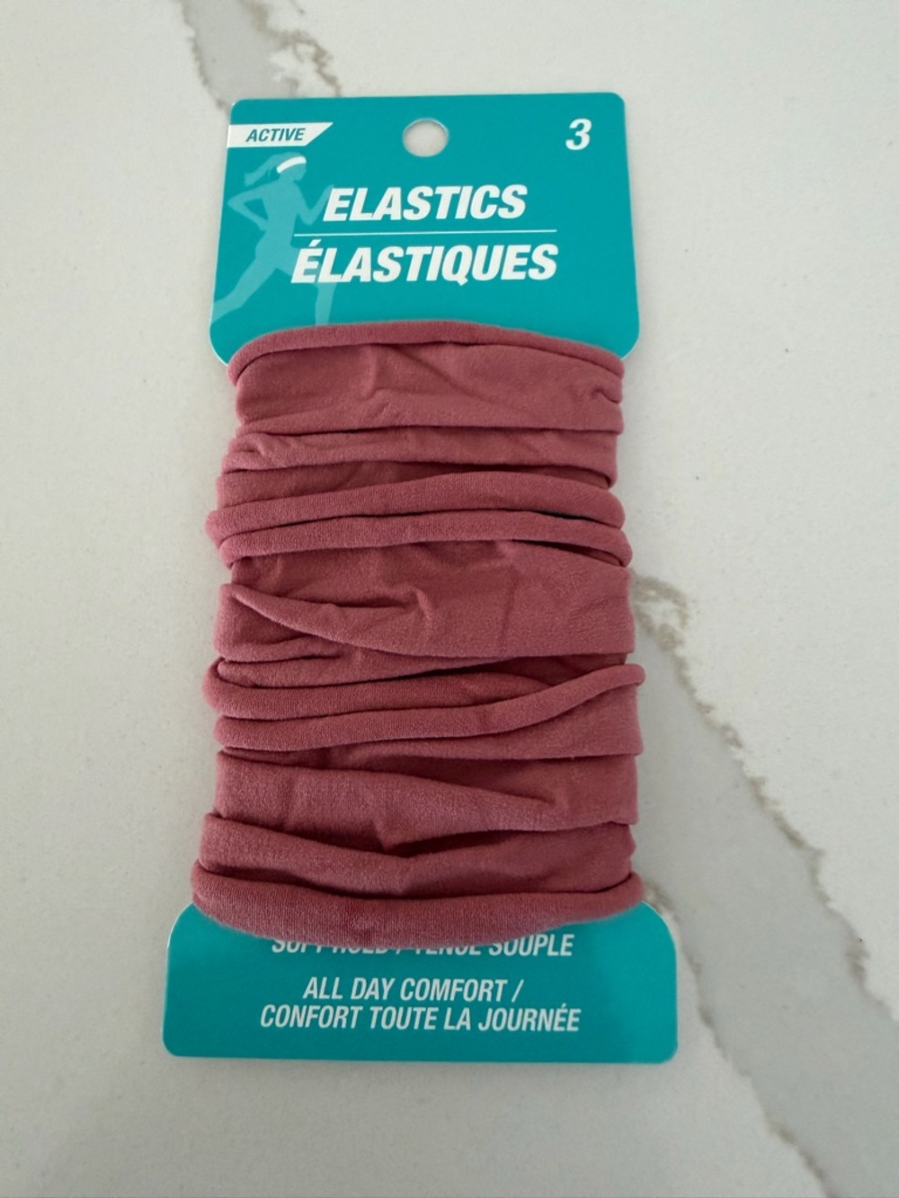 Active USA Elastics - Dusty Rose Hair Bands (3-Pack)